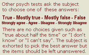 Bogus psychological tests - invalid psychological testing in court - child custody evaluation