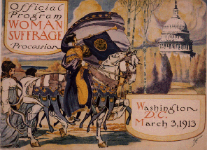 1913 Suffrage Parade cartoon