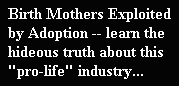 Birth Mother -- hideous truth about the adoption industry