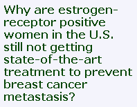 Why are women in the United States still not getting adequate treatment to prevent breast cancer metastasis?