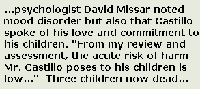 Child Custody Evaluations - MHPs only made the Castillo case worse, by providing evidence that moved judicial rulings.  Three children now dead.