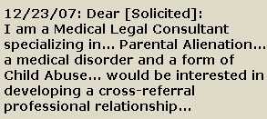 Child Custody Evaluations - Networks of cross-referral relationships