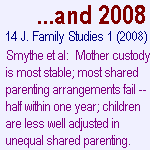 Shared Parenting Does Not Work 2008 research