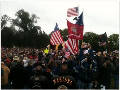 American veterans take down Obama's bullshit barricades 
in the D.C. Mall