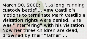 The Castillo children are dead, because of the insane insistence catering to father's rights, and the obscene refusal to consider the expertise of the primary parent.