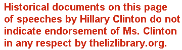 Thelizlibrary.org does not endorse Hillary Clinton for any 
office. We believe that at best she is unqualified, dishonest, and without accomplishments of note. The items on this
page are historical archives from Irene Stuber's website (RIP)